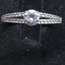 Vintage 9ct White Gold 375 Solitaire Ring Size 59.5 Image 7