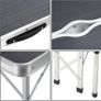 Compact Folding Camping Table Set  Aluminium Table and 2 Benches with Built-In Carry Handle Image 6