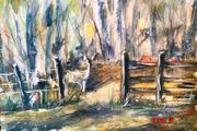 Wicklow deer watercolour