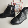 Dr Martens Delphine Black Leather Wingtip Combat Ankle Boots Size UK5 EU38 US7 Image 5