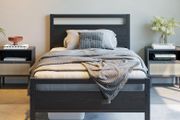 3ft Single Bed Frames Solid Bedstead Base with Wood Headboard