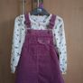Zara Girls Purple Mauve dungaree Dress Image 2