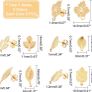 20Pcs 5 Style 2 Colors Stainless Steel Leaf Stud Earring Findings NEW Image 6