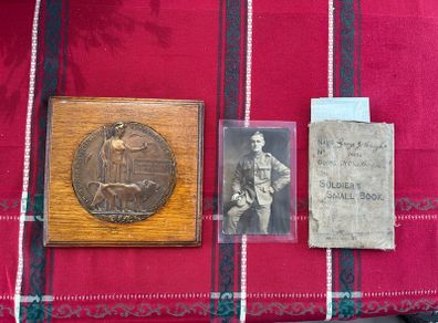 WW1 KOSB MGC Gallipoli casualty medal document grouping