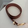 Tan Belt with Gold Buckle Image 3