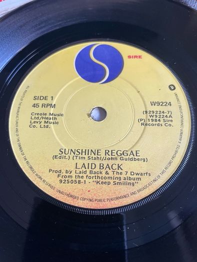 Laid Back vinyl single.  Irish pressing