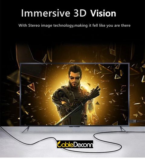CableDeconn 5M Premium DisplayPort 1.4 UHD/3D 8K (7680x4320@60Hz) 32.4Gbps (Aluminum Alloy/Nylon Braided/Gold Plated) Cable (Brand New/Warranty)