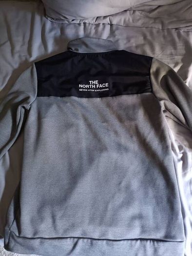Grey North face half zip top