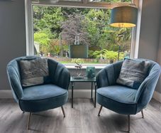 Two Chairs with Two matching Lamp set