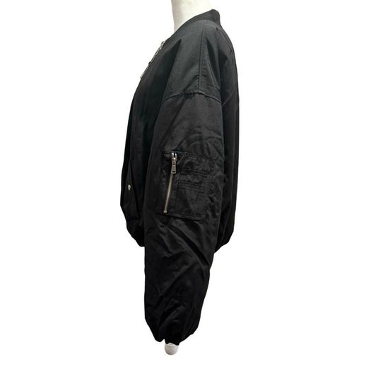 Zara Women's Black oversized bomber jacket size S