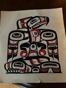 Haida Art Thunderbird with Whale
