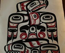 Haida Art Thunderbird with Whale