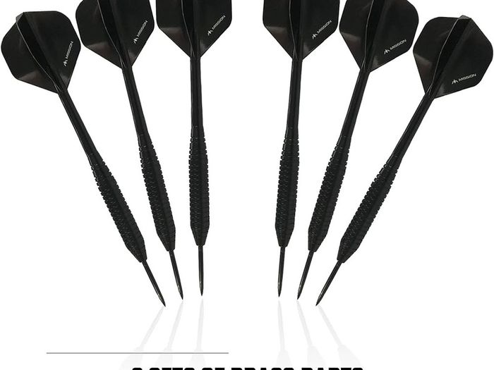 NEW SALE | Darts and Dartboard Complete Bundle Including Surround and Oche with 2 Sets of Darts, Black