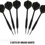 NEW SALE | Darts and Dartboard Complete Bundle Including Surround and Oche with 2 Sets of Darts, Black Image 3