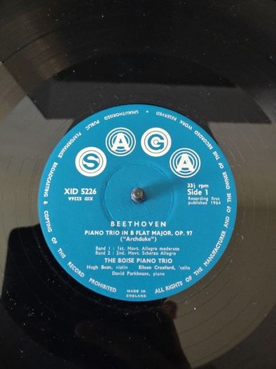 Beethoven "The Archduke" Piano Trio Op. 97 Vinyl Record free viewing