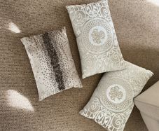 Designer feather filled cushions