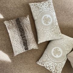 Designer feather filled cushions