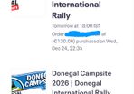 Donegal Rally Camp Ticksts