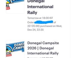 Donegal Rally Camp Ticksts