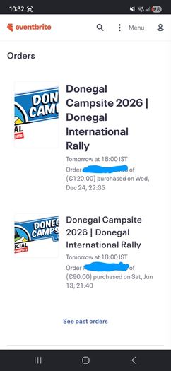 Donegal Rally Camp Ticksts