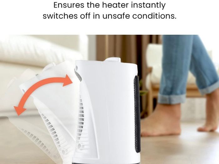 2000W Ceramic Fan Heater - Electric Heater with Automatic Oscillation, Thermostat, 2 Heat Settings & Tip-Over Protection - Portable Heater for Home, Office, Study, Garage, Bathroom (FREE POSTAGE)