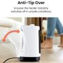 2000W Ceramic Fan Heater - Electric Heater with Automatic Oscillation, Thermostat, 2 Heat Settings & Tip-Over Protection - Portable Heater for Home, Office, Study, Garage, Bathroom (FREE POSTAGE) Image 2