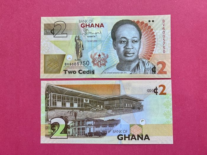 Ghana   2 Cedis  2015  . ( uncirculated )