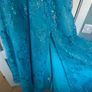 Stunning Blue Debs Dress (strapless or with straps) with sparkle) Image 4
