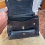 Black Leather Handbag Vintage Style Image 3