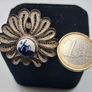 Vintage signed Delft filigree brooch Image 4