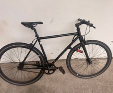 Black fixed gear bike - single speed