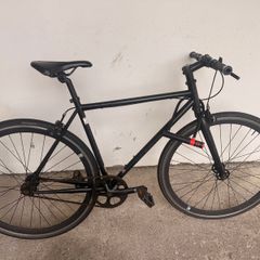 Black fixed gear bike - single speed