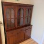 Elegant 3-Door Cherry Wood Display Cabinet & Buffet Hutch Image 2