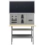 Workbench with Three Wall Panels and One Cabinet Image 3