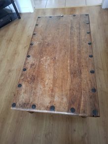 wooden coffee table