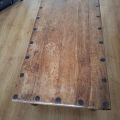 wooden coffee table