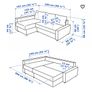 Corner sofa-bed with storage, dark grey Image 4