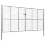 Garden Gate Galvanised Steel 415x250 cm Silver Image 2