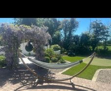 Hammock with wooden stand