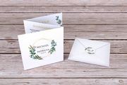Geometric-Leaf Wedding Invites