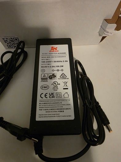 KuKirin G2 Charger  Brand New in Box  Brand new replacement charger for KuKirin G2 electric scooter.