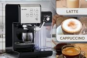 Breville One-Touch CoffeeHouse Coffee Machine | Espresso, Cappuccino &amp; Latte Maker | 19 Bar Italian Pump | Automatic Milk Frother | ESE Pod Compatible | Black [VCF107]