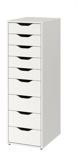 IKEA White 9 drawer Unit
