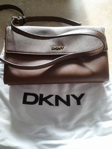 DKNY Tan leather cross body bag
