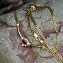 Vintage 1970s Ruby & Diamond Necklace - 18ct Image 8