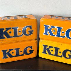 Vintage KLG Spark Plug Tins