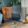 Eames EA 108 High-Backed Leather Swivel Chair Image 2
