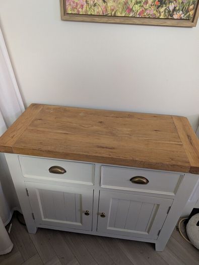 solid oak side unit