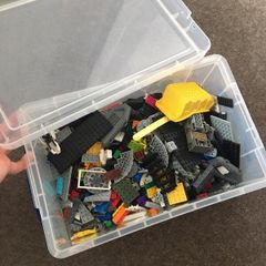2.418kg Genuine LEGO Bundle - Storage Box Included - Mixed Bricks & Parts