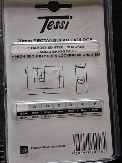 70mm Rectangular Padlock